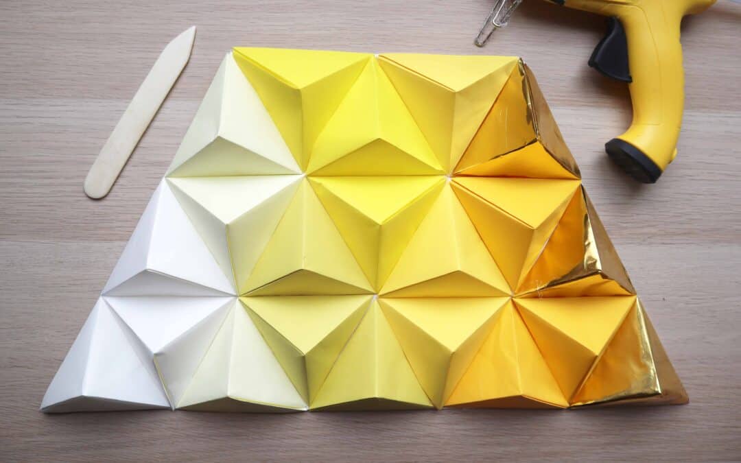 Mosaico pirámides de papel – Geometrías con origami