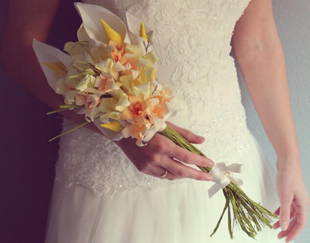 Ramo de novia de flores de papel origami Madrid Missmsmith Ramo de novia de flores de papel origami Madrid Missmsmith