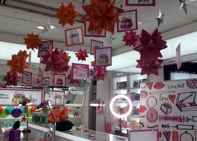 Stand Clinique Missmsmith origami madrid navidades 2018 total Stand Clinique Missmsmith origami madrid navidades 2018 total